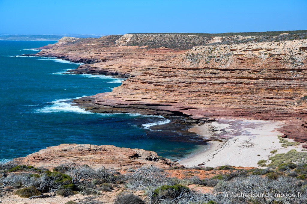 Eagle Gorge lookout - Vue des roches rouges de la côte ouest australienne Kalbarri